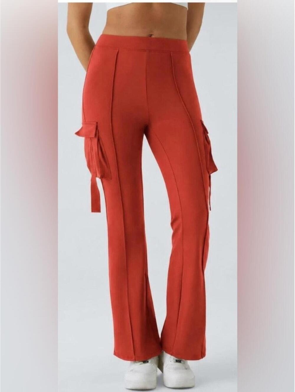 Halara High Waisted Side Flap Pocket Cargo Flare Pants